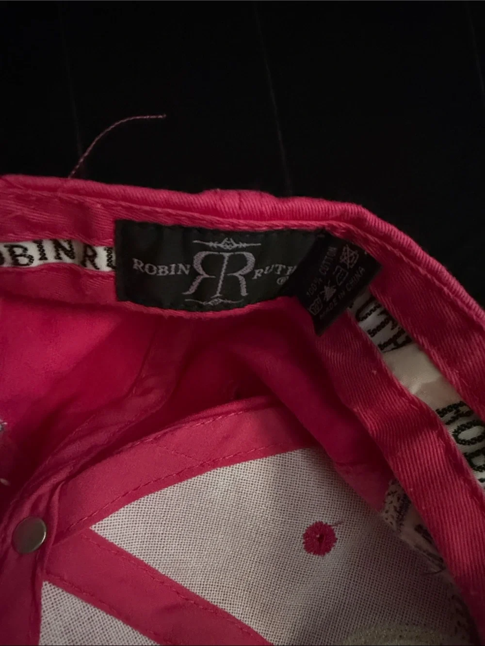 Robin Ruth Hot Pink Baseball Cap with Embroidered HI Patch